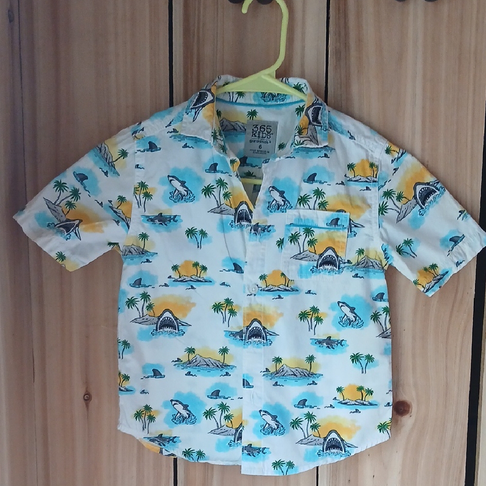 Garanimals Kids Tropical Print Shirt - White and Yellow